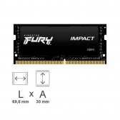Memoria DDR4 16GB 3200Mhz Kingston Fury Impact para notebook