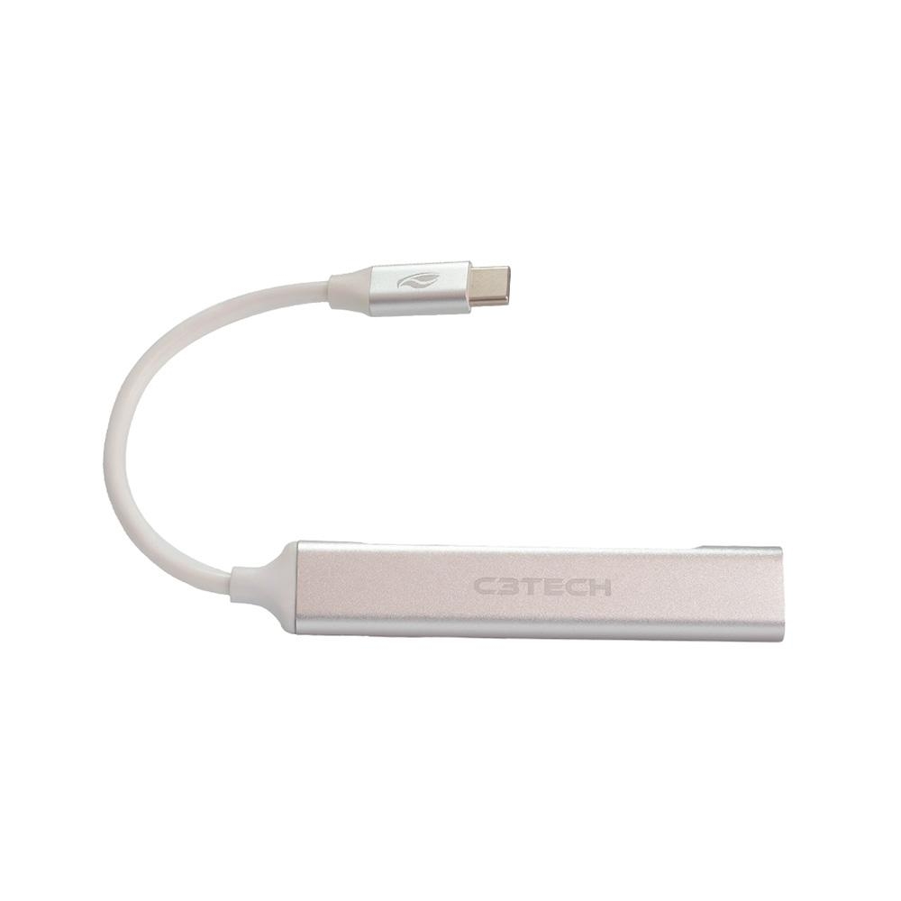 Hub USB C 3.0 com 1P 3.0 3P 2.0 4 C3 Tech HU-C320SI