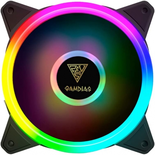 Kit Cooler Fan com 4un 120mm GAMDIAS Aeolus M2-1204R e controle