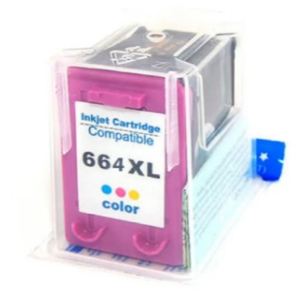 Cartucho HP 664 XL colorido 12ml  compatível