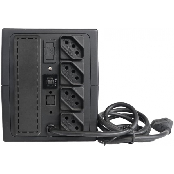 Nobreak UPS Safe 600VA Bivolt 1Bat 4Tomadas - Preto
