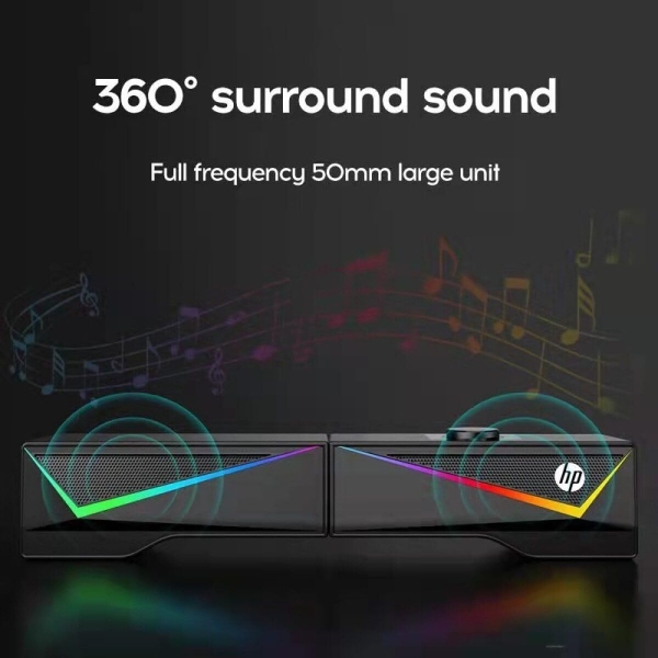 Caixa Som 2.0 Soundbar HP DHE-6005 6W RGB