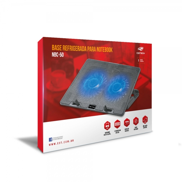 Base para notebook 15,6’ C3 Tech NBC-50BK