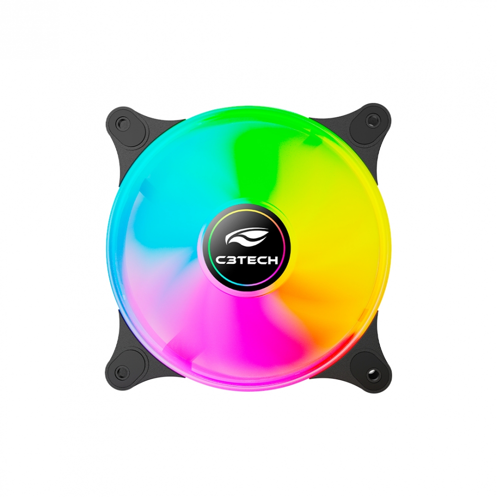 Cooler para Gabinete 12cm ARGB C3 Tech LED F9-L170BKRGB