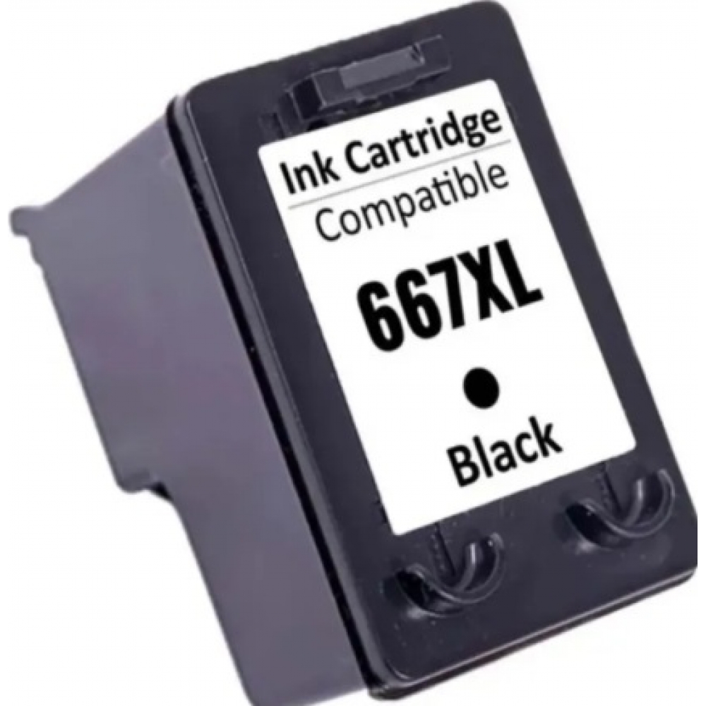 Cartucho HP 667 XL preto 14ML compatível
