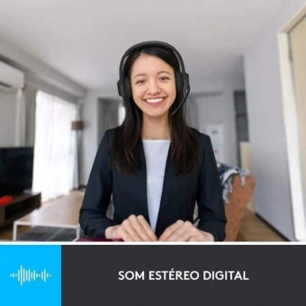 Headset audio digital Logitech H390 Preto