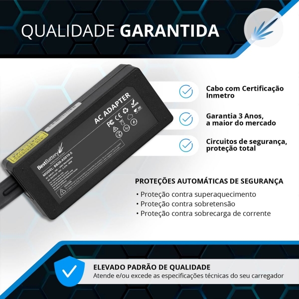 Fonte para notebook Asus|Acer Aspire|Ultrabook 19V 2,37A 45W BB20-AS019-45