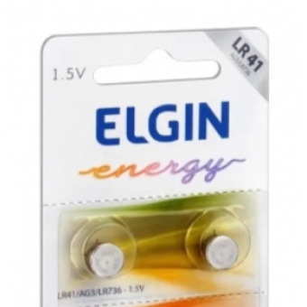 Bateria Alcalina ELGIN LR41 1,5V com 2UN - Moeda Mini
