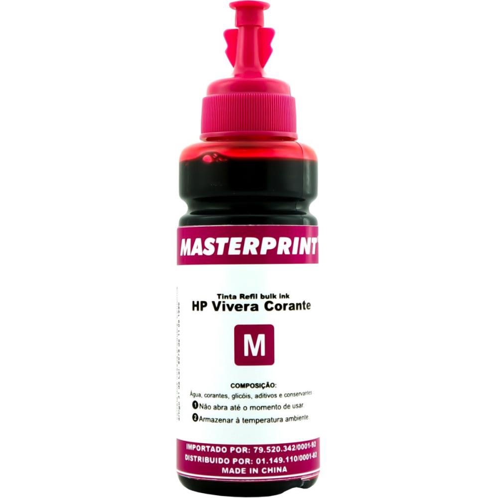 Garrafa de Tinta HP Vivera  100ml Vermelha Masterprint