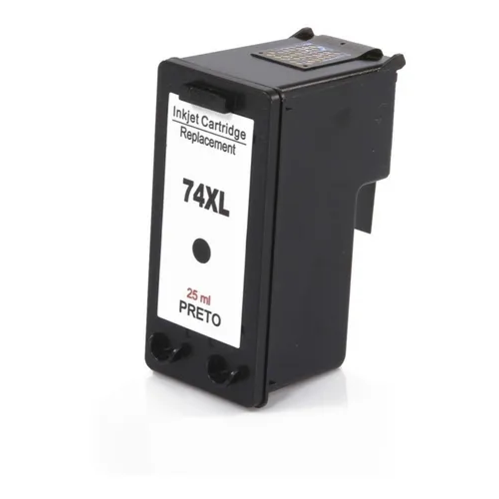 Cartucho HP 74 XL preto 25ML compatível