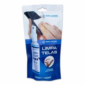 Kit Limpa Tela Implastec 60ml + flanela anti risco