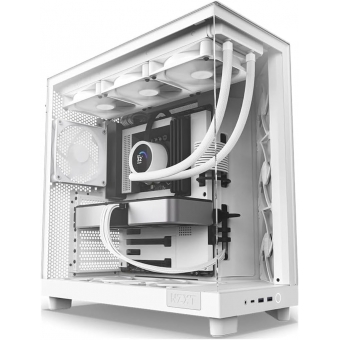 Gabinete Gamer NZXT H6 Flow RGB - Branco sem Fonte