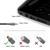 Fonte para notebook Lenovo/IBM 20V 3,25A 65W BB20-IB20-B