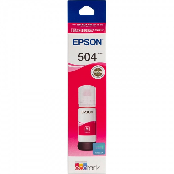 Garrafa de Tinta Epson T504 70ml - Magenta