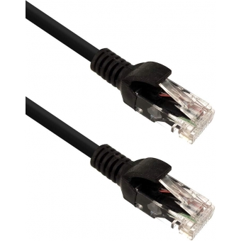 Cabo Rede Patch Cord CAT5E 1,5m Pluscable PC-ETHU15BK Preto