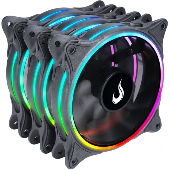 Kit Cooler Fan com 3un 120mm Rise Mode Laser RM-AU-05-ARGB 5v