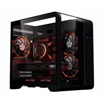 Gabinete Gamer ATX Kmex Aquario Cyberpunk CG48KI - Preto