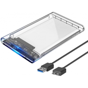Gaveta Case HD Sata 2,5 USB 3.0 Transparente