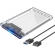 Gaveta Case HD Sata 2,5 USB 3.0 Transparente