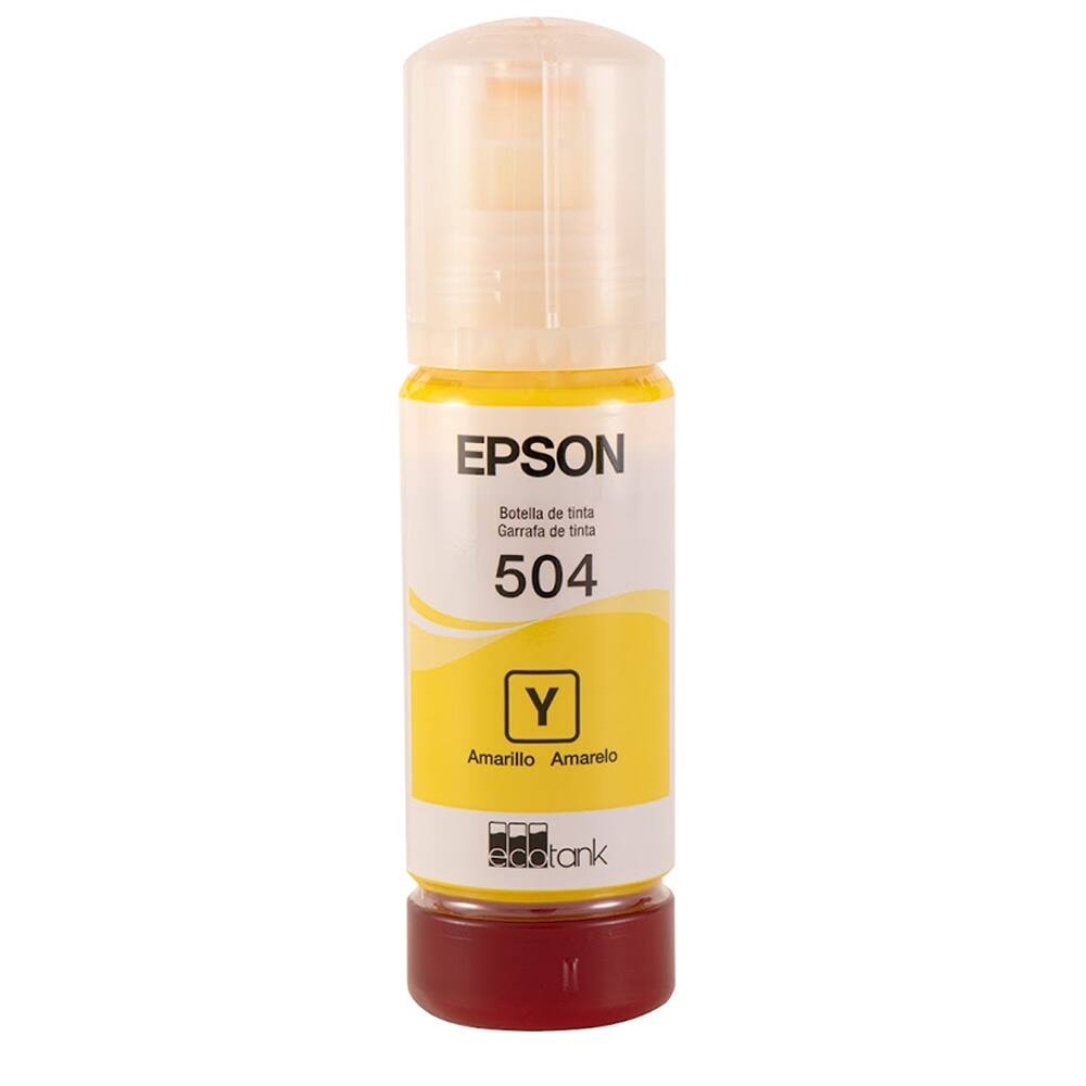 Garrafa de Tinta Epson T504 70ml - Amarelo