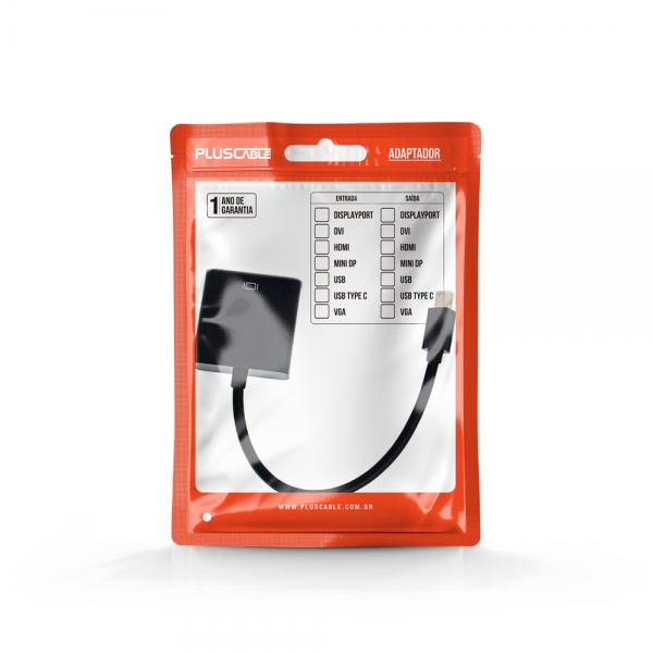 Adaptador Mini Displayport X VGA Pluscable ADP-203BK
