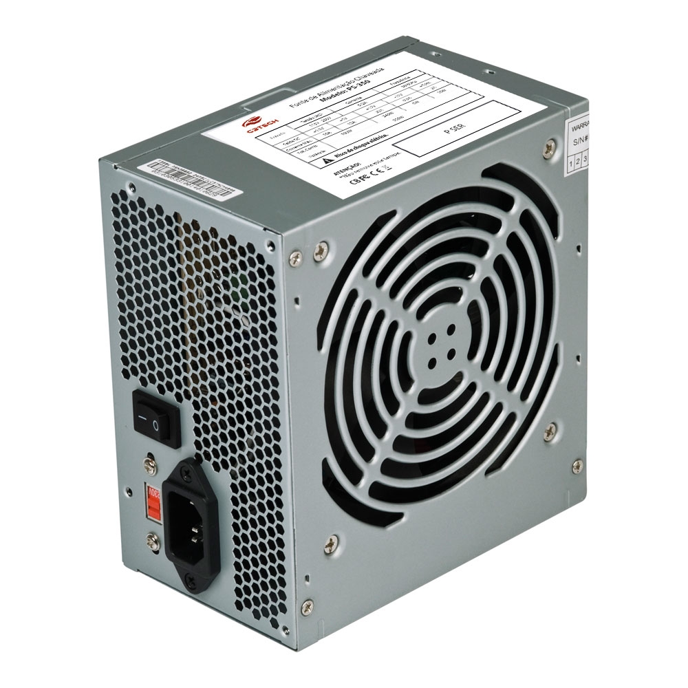 Fonte de alimentação ATX 350W C3 Tech PS-350BK sem Cabo
