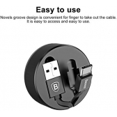 Cabo Celular USB C 0,9M Retratil Baseus Calep-C01