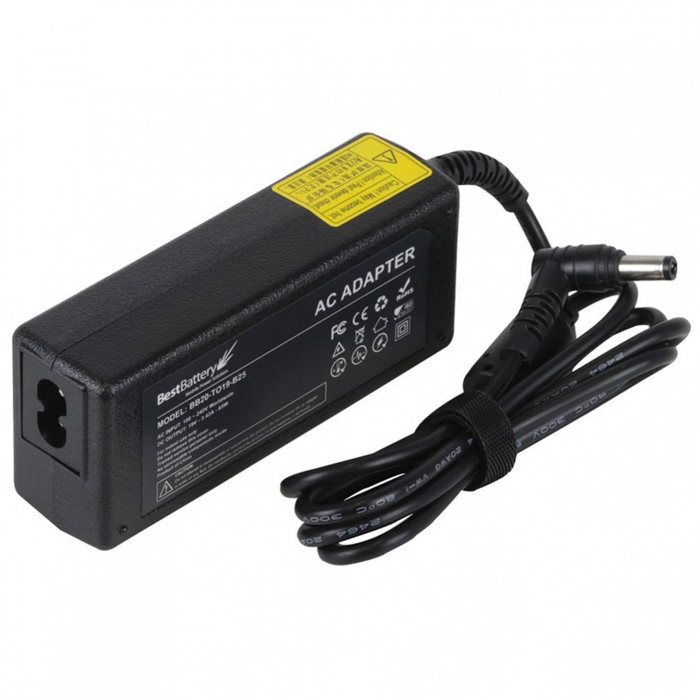 Fonte para notebook (Positivo/CCE/Intelbras/Toshiba/Asus/LG/Microboard) 19V 3,42A 65W BB20-TO19-B25