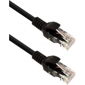 Cabo Rede Patch Cord CAT5E 5,0m Pluscable PC-ETHU50BK Preto