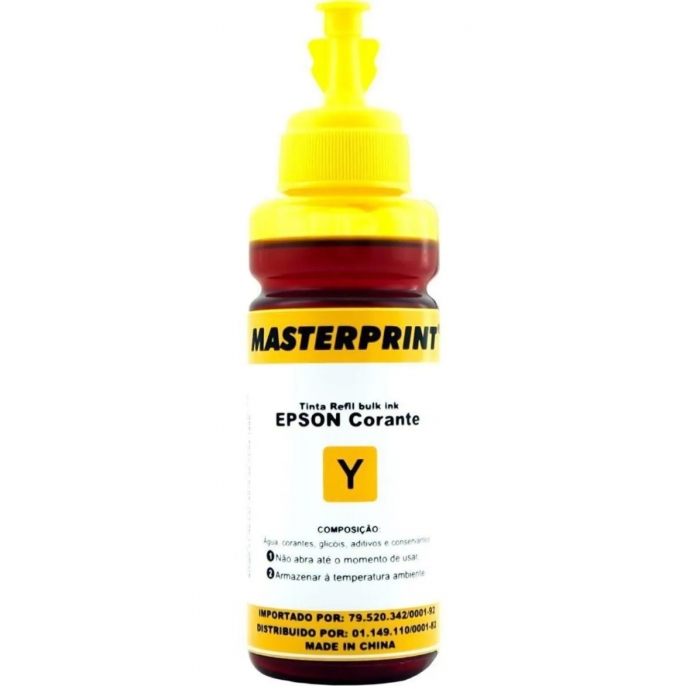 Garrafa de Tinta Epson 664 Corante  100ml Amarela Masterprint