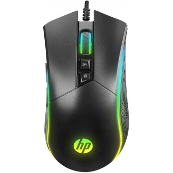 Mouse Gamer USB HP M220 4800DPI RGB Preto