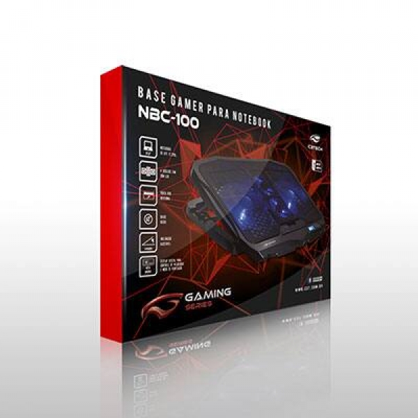Base para notebook 17,3’ Gamer C3 Tech NBC-100BK