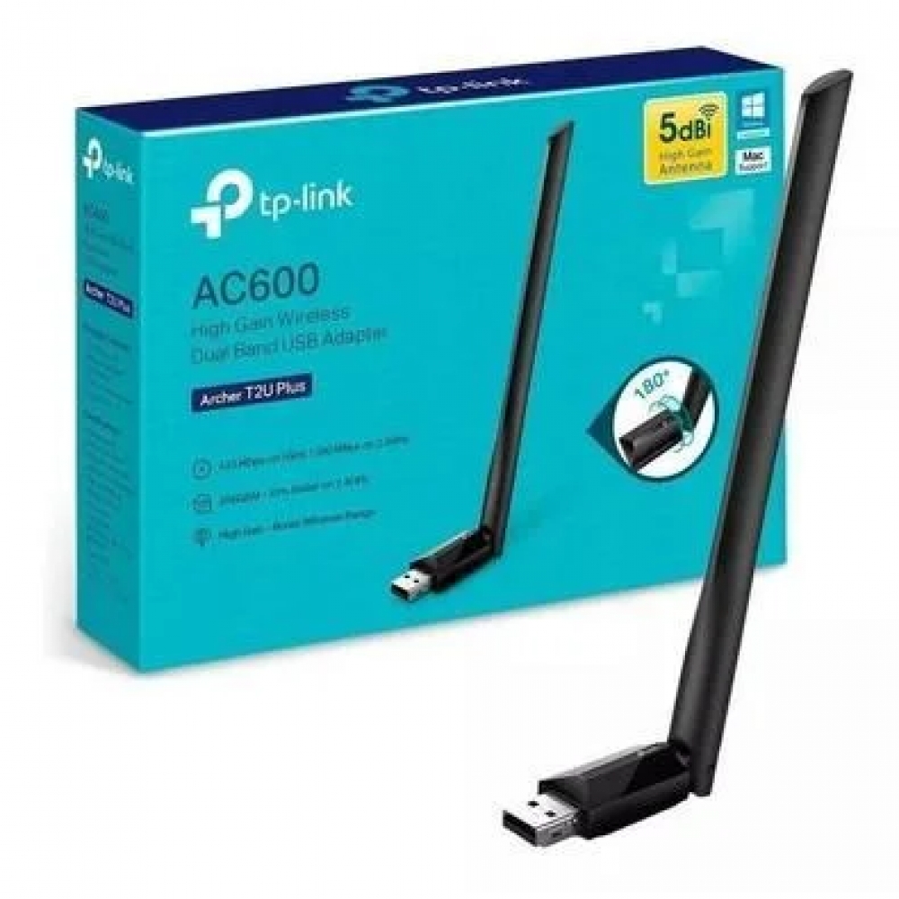 Adaptador USB Wireless High AC600 TP-Link T2U Plus