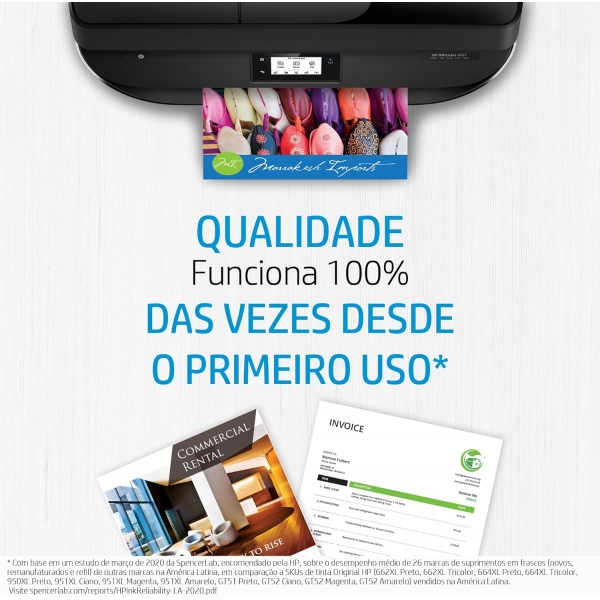 Cartucho HP 668 XL colorido 5,5ml 7FP38VL Original