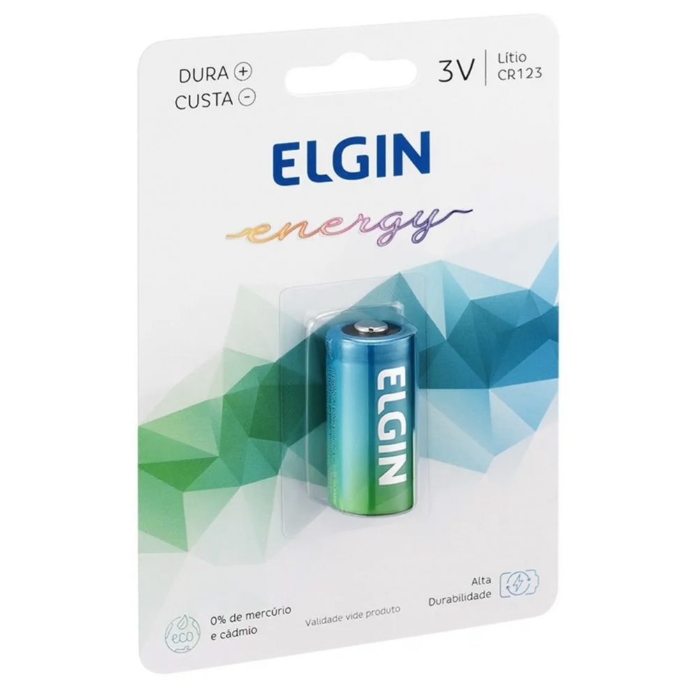 Bateria Lithium  ELGIN CR123 3V