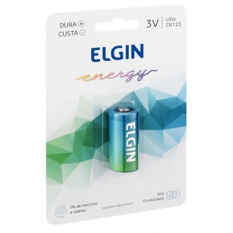 Bateria Lithium  ELGIN CR123 3V