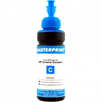 Garrafa de Tinta HP Vivera  100ml Azul Masterprint