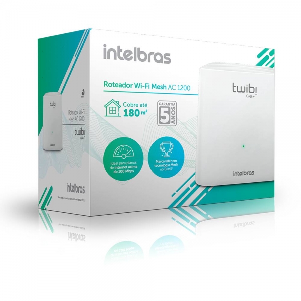 Roteador Wireless AC1200 Intelbras Mesh Twibi Giga