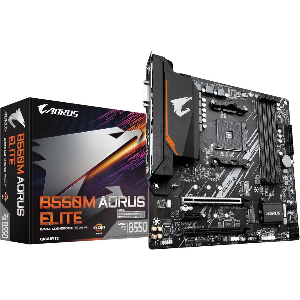 Placa Mae Gigabyte B550M Aorus Elite DDR4 AMD AM4 Micro Atx