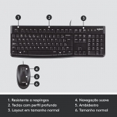 Kit Teclado e Mouse Logitech MK120
