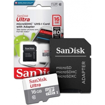 Cartao de Memoria MicroSD 16GB Classe 10 Sandisk