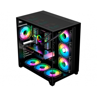 Gabinete Gamer ATX Kmex CG02J1 AQUARIO GHOST SHARK BLACK