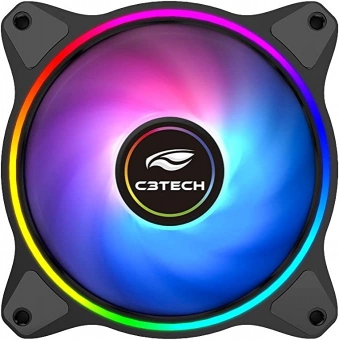 Cooler para Gabinete 12cm ARGB C3 Tech LED F7-L250RGB