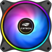 Cooler para Gabinete 12cm ARGB C3 Tech LED F7-L250RGB