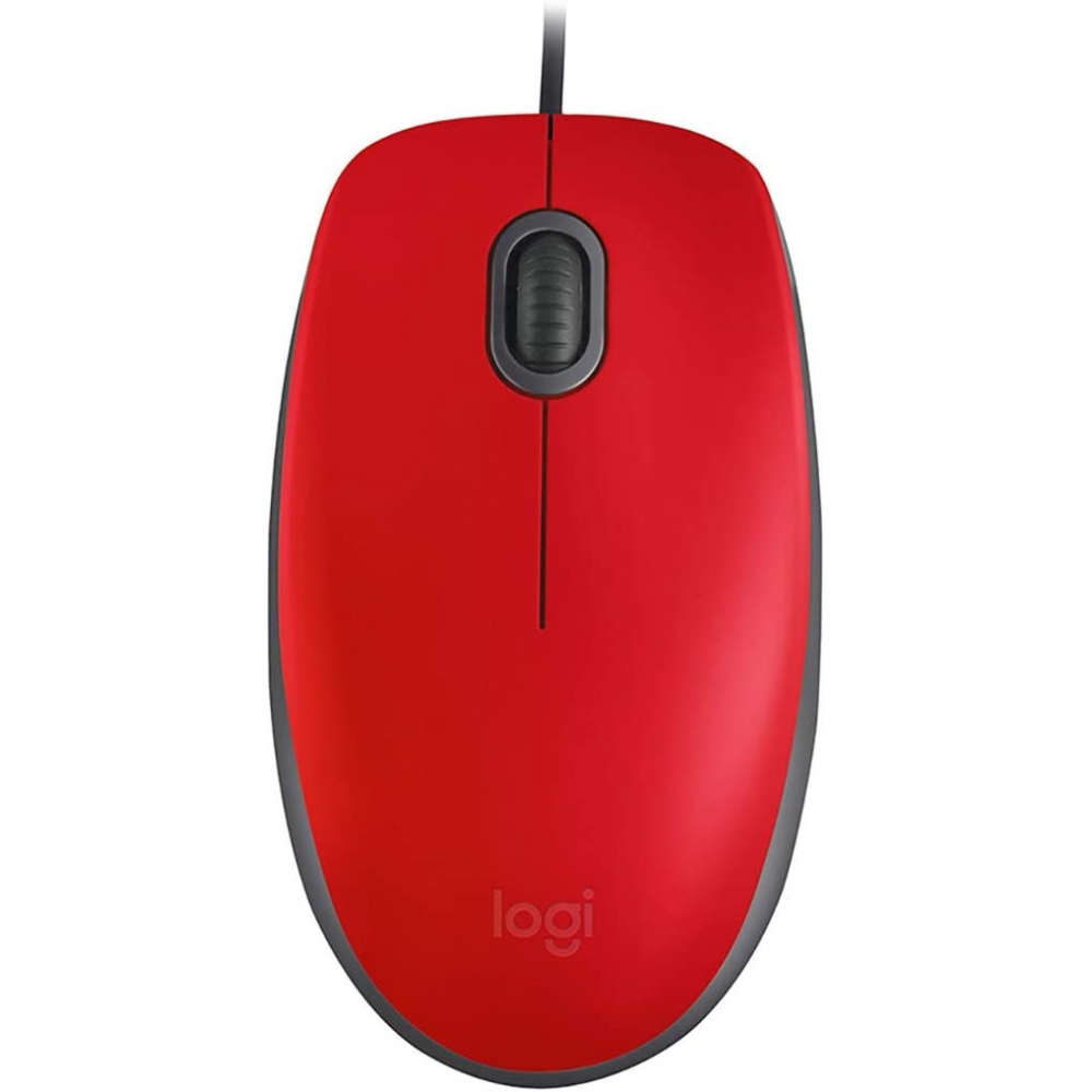 Mouse USB Logitech M110 - Vermelho