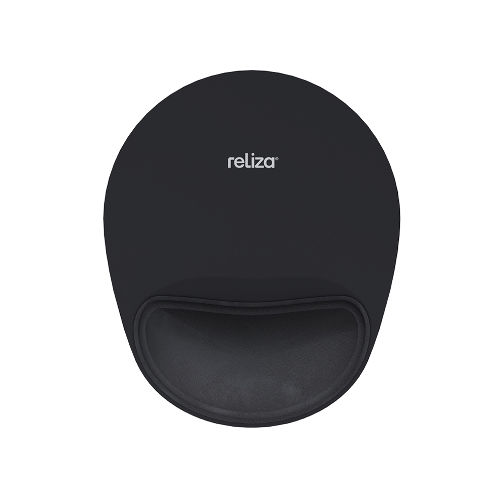 Mouse Pad Preto com Apoio Ergonomico Reliza