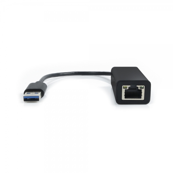Adaptador USB 3.0 para Rede RJ-45 Pluscable ADP-USBLAN1000BK - Gigabit