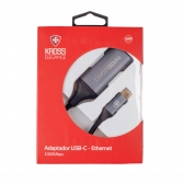 Adaptador USB Tipo C para Rede RJ-45 Gigabit Kross KE-UC0111