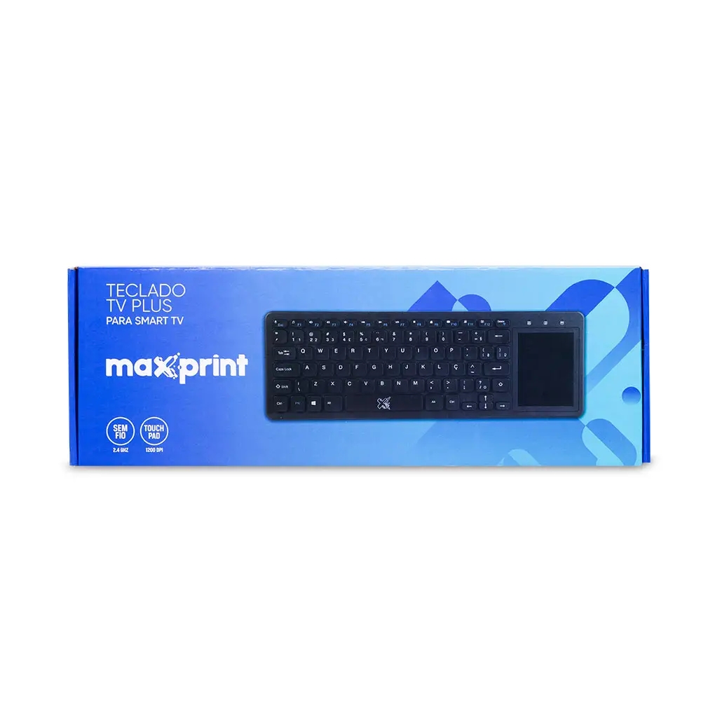 Teclado Multimidia sem fio Tv Plus Touch pad MaxPrint