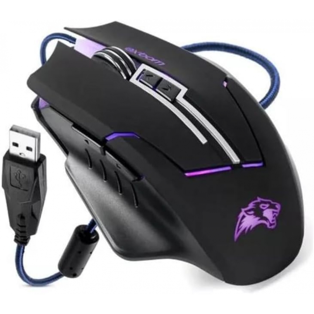 Mouse Gamer USB EXBOM MS-G270 3200 DPI RGB Preto